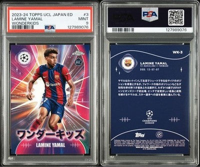 Lamine Yamal 2023 Topps UCL Japan Edition Wonderkids RC #3 PSA 9 MINT