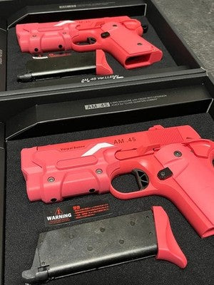 Set of 2 SAO Gun Gale Online AM.45 LLENN Vorpal Bunny Gas Blowback Pistol pink 1