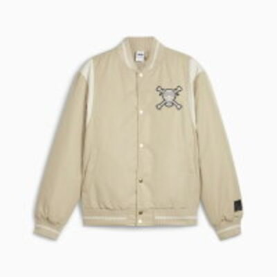 check description size M-2XL PUMA ONE PIECE Collabo Varsity Jacket Unisex Putty