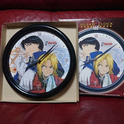 Fullmetal Alchemist Jigsaw Clock 117 Pieces Roy Mustang Edward Elric design