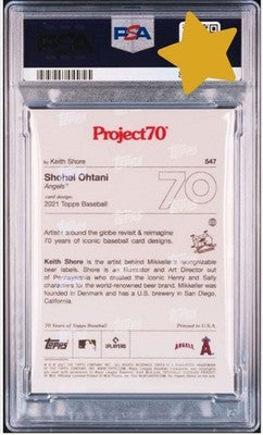 Shohei Ohtani 2021 Topps Project 70 PSA9 Pokemon style card Angels uniform