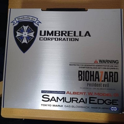 RESIDENT EVIL Tokyo Marui Samurai Edge Albert W. Model 01 Blowback Pistol w #02