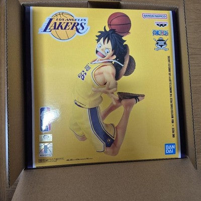 ONE PIECE BASE NBA MSP Monkey D Luffy Los Angeles Lakers Figure Bandai New