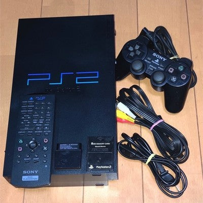 Sony PlayStation 2 PS2 SCPH-30000 Console w/ Remote Controller Memory Card Set