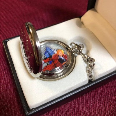 Fullmetal Alchemist Silver Pocket Watch SQUARE ENIX Hiromu Arakawa 2003