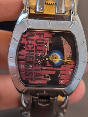 Fullmetal Alchemist Edward Elric Silver Watch Metal Band Anime Official Style