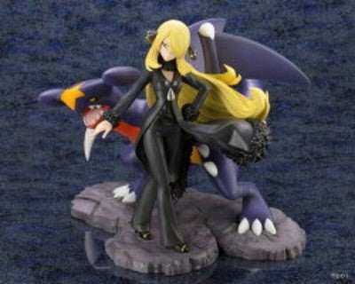 Kotobukiya Pokemon Series Cynthia with Garchomp Shirona Figure ARTFX J gift JP