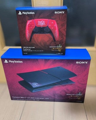 Monster Hunter collaboration PS5 cover and DualSense controller set