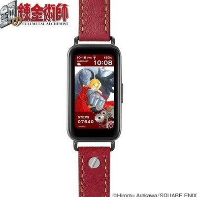 Fullmetal Alchemist Smartwatch Edward Elric Model HUCHRBD8E Red calf leather