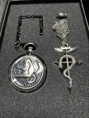 Fullmetal Alchemist Pocket Watch, Ring, Necklace 3-Piece Box Edward Elric