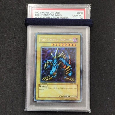 2002 Yu-Gi-Oh! PSA10 First Edition Asian  Tri-Horn Dragon LOB-000 Single Card