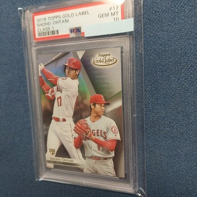2018 Shohei Ohtani TOPPS GOLD LABEL PSA10 RC Angels #17 Dual-wielding design