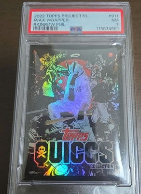 2022 Topps Shohei Ohtani Project 70 Wax Wrapper Rainbow Foil design by Quiccs