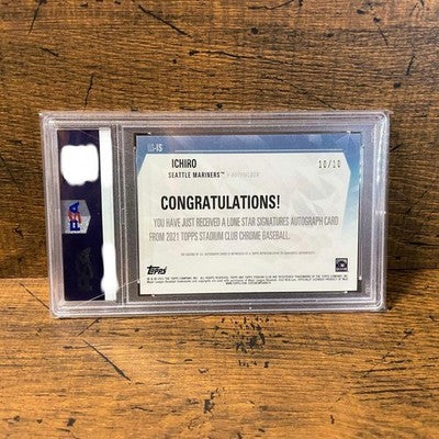 Topps stadium club chrome 2021 Lone star signatures Ichiro Seattle Mariners
