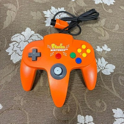 Nintendo 64 Controller Pikachu Pokemon N64 Orange Yellow NUS-005 Limited Tested