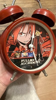 Fullmetal Alchemist Edward Elric Twin Bell Alarm Clock Hands Work No Voice Rare