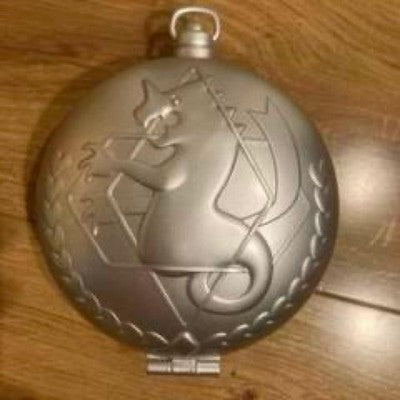 Fullmetal Alchemist Large Edward Elric Silver Clock Table Clock Type 14cm
