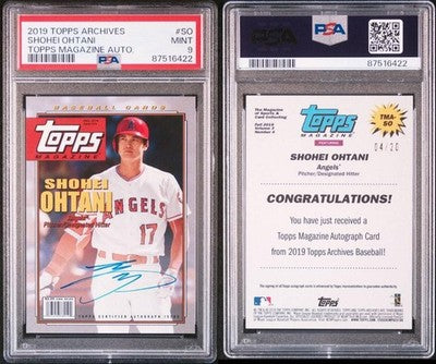 2019 Topps Archives Shohei Ohtani Los Angeles Angels Topps Magazine PSA 9
