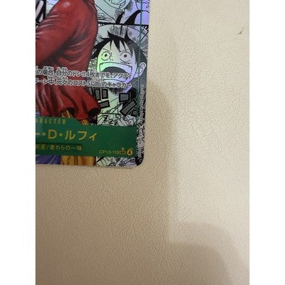 Luffy Red OP13-118 Super Parallel Carrying on His Will One Piece TCG Card *1