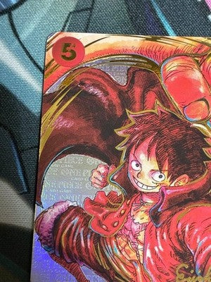 One Piece Card Game Luffy 1st Anniversary Parallel - Eiichiro Oda Signed Japan a