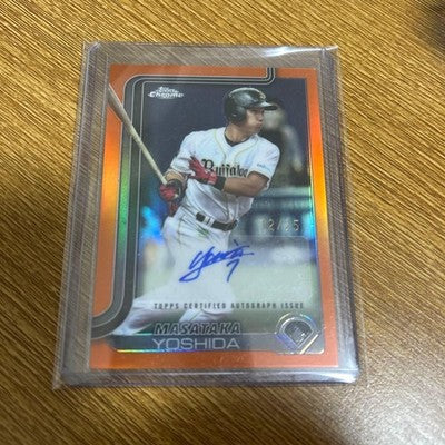 Masataka Yoshida 2025 Topps Chrome NPB On-Card Auto /25 Orix Buffaloes