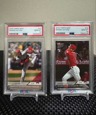 Shohei Ohtani 2018 MLB First Win First Home Runner Up 2RC PSA10 MLB Rookie Cards