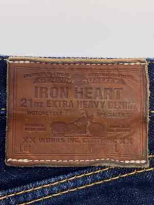 IRON HEART 21oz EXTRA HEAVY DENIM Indigo blue 28  Regular Denim Straight