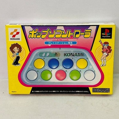 Pop'n Music Controller Sony Playstation 1 2 PS1 PS2 Konami Japanese ver Tested