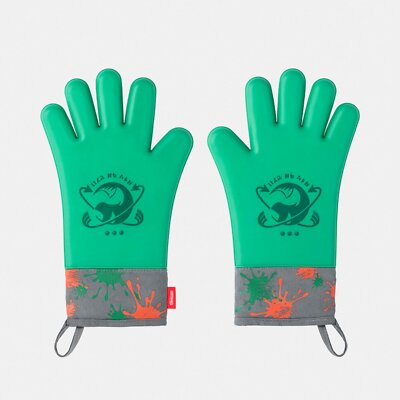 【Japan Store Official】 Splatoon 3 SALMON RUN Silicone Mittens Nintendo 43×25×4cm