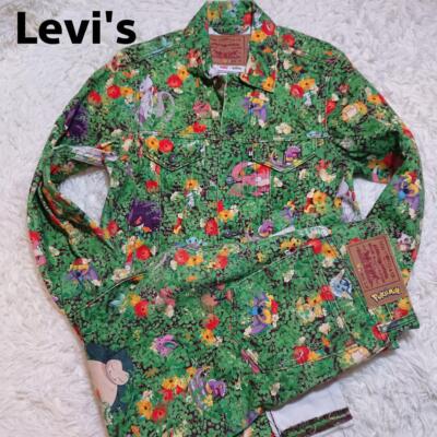 check description Pokemon x Levis Vintage Setup Denim Jacket Jeans used B