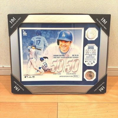 Shohei Ohtani #17 Dodgers 50-50 Commemorative Double Coin Photo Mint Limited *6