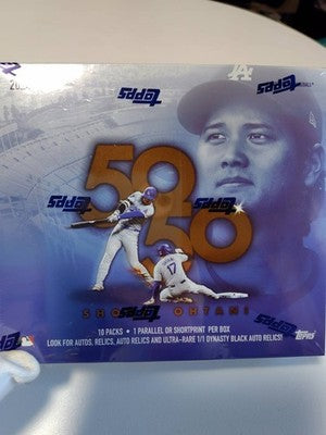 2024 Topps 50/50 Shohei Ohtani 10-Pack 1Box Trading Cards Commemorative Box