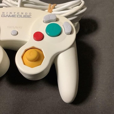 Set of 2 Nintendo GameCube Controller White Emerald Blue DOL-003 OEM Tested
