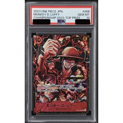 PSA10 Monkey D. Luffy ST10-006 Championship 2023 Top ONE PIECE Card Japan V