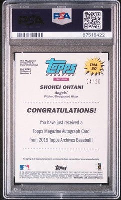 2019 Topps Archives Shohei Ohtani Los Angeles Angels Topps Magazine PSA 9