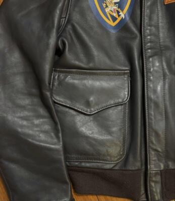Good Condition AVIREX LTD Made in the USA A-2 FLYING TIGERS Brown Size M Men's