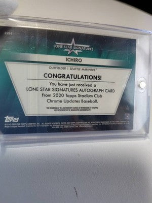 2020 Topps Stadium Club Chrome Ichiro Lone Star Signatures Auto /10 Mariners JP