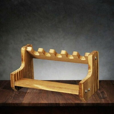 Wooden Handgun Model Rack Mini Handgun Display Stand 5-Slot Multi-Grid Cabinet