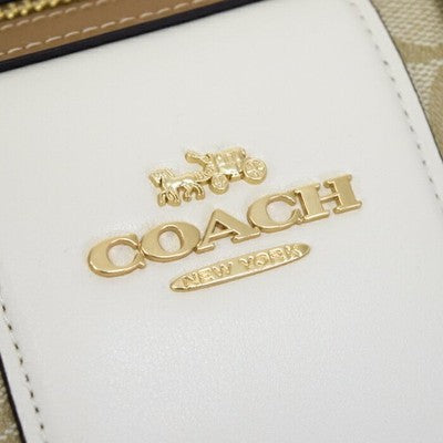 COACH Rowan Satchel Signature Canvas Stripe Light Khaki CR122 Outlet New