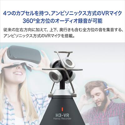 NEW ZOOM H3-VR Ambisonic 360° VR Portable Digital Handy Recorder