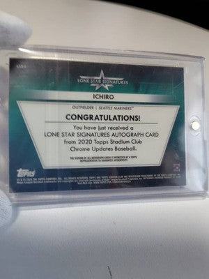 2020 Topps Stadium Club Chrome Ichiro Lone Star Signatures Auto /10 Mariners JP