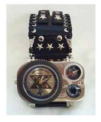 Fullmetal Alchemist A pocket watch-style wristwatch with a Roy Mustang motif