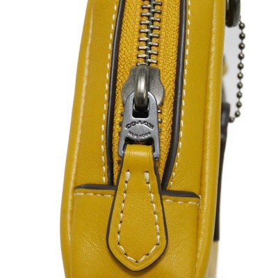Coach Carrier Fawn Crossbody Smooth Calf Mustard Dark Yellow Outlet Leather