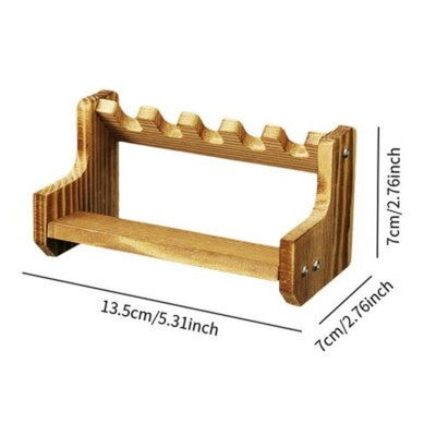 Wooden Handgun Model Rack Mini Handgun Display Stand 5-Slot Multi-Grid Cabinet