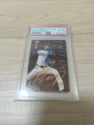 Shohei Ohtani Professional Baseball Chips Card 2013 S-61 Signed PSA6