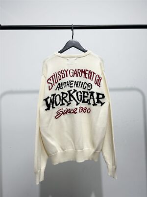see description size S-XL STUSSY Stylish Classic Back Jacquard Monogram Jumper