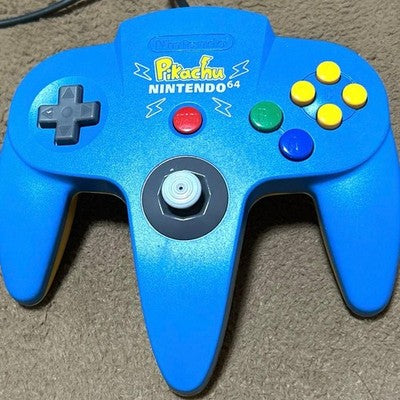 Nintendo 64 Controller Pikachu Pokemon N64 Blue Yellow NUS-005 Limited Tested