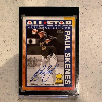 1990 TOPPS All-Star Autograph Card Paul Skins Pittsburgh Pirates Pitcher MBL