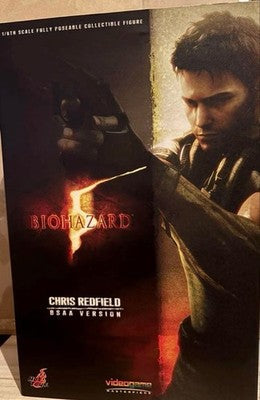 good CONDITION Hot Toys VGM06 Resident Evil 5 Chris Redfield BSAA 1/6 Figure