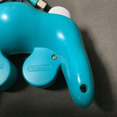 Set of 2 Nintendo GameCube Controller White Emerald Blue DOL-003 OEM Tested